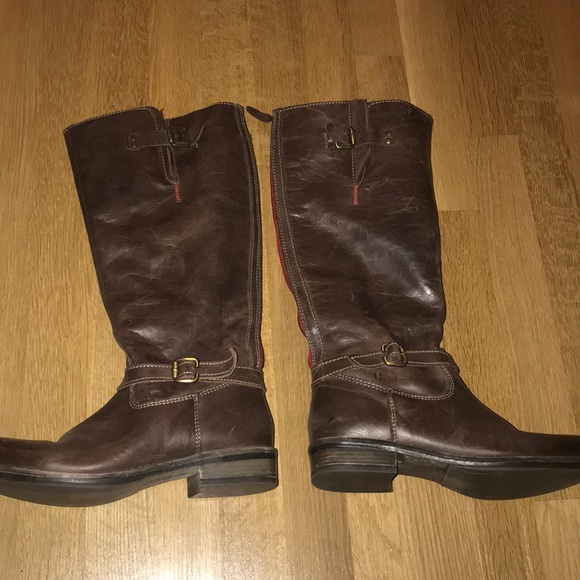 Eric Michael Shoes - Eric Micheal Brown Leather Boots Size 8